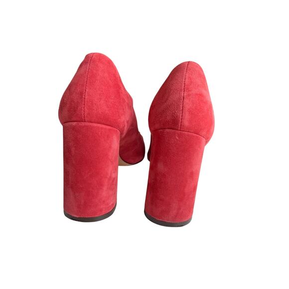 KK DODDS Mary Jane Heels in Red Nubuck Suede Size 38.5/ US 8 - Picture 3 of 11